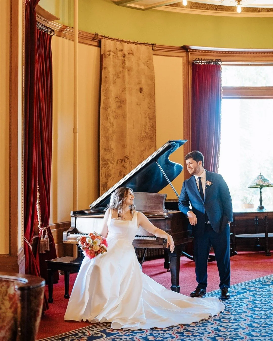 We're also wishing a happy almost 1 year wedding anniversary to this lovely couple! Planning a wedding in a different state can be difficult, so I'm very grateful they trusted my team and I to make it happen. It was the best day! 

@thecastlegreen @a