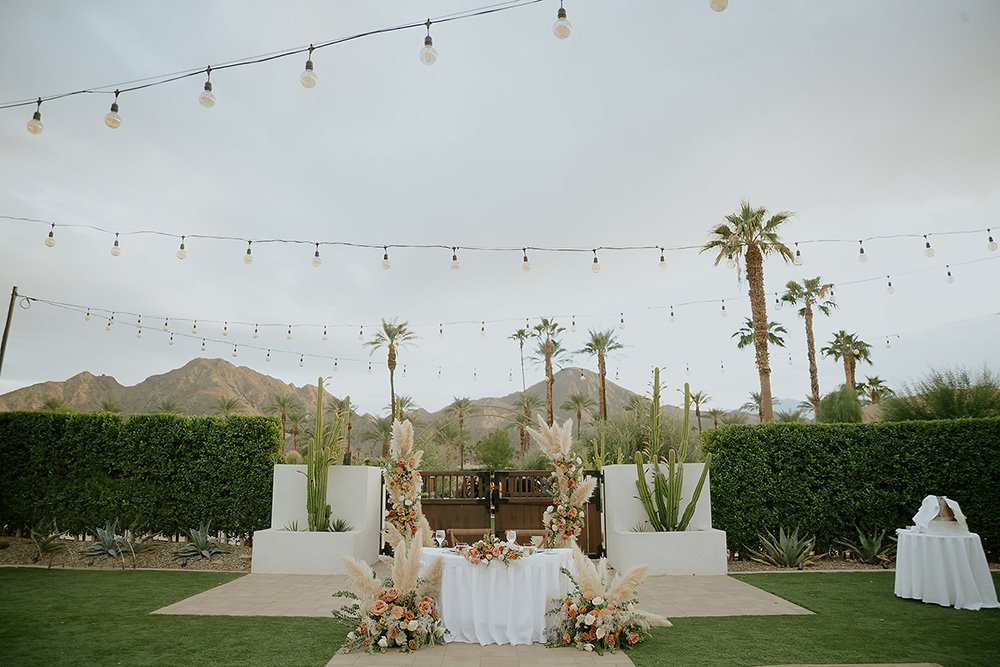 Reception Sweetheart Table at Grand Hyatt Indian Wells