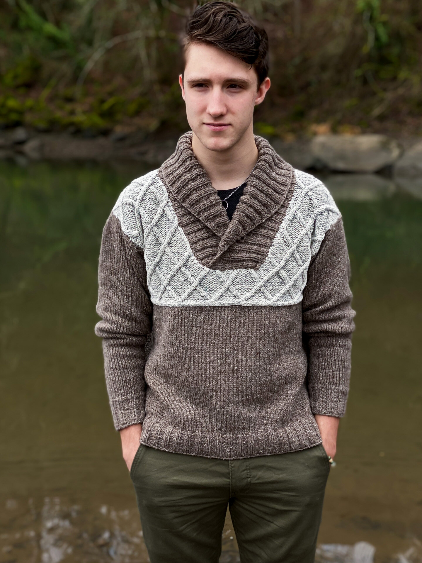 Spencer Pullover Men's Cable Knit Sweater Pattern — Knit for the Soul ...
