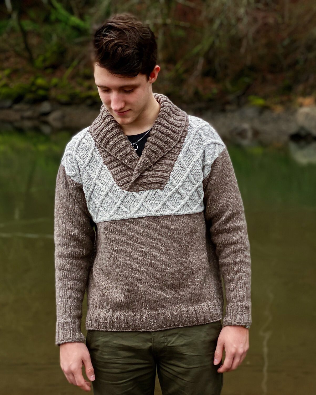Spencer Pullover Men's Cable Knit Sweater Pattern — Knit for the Soul ...