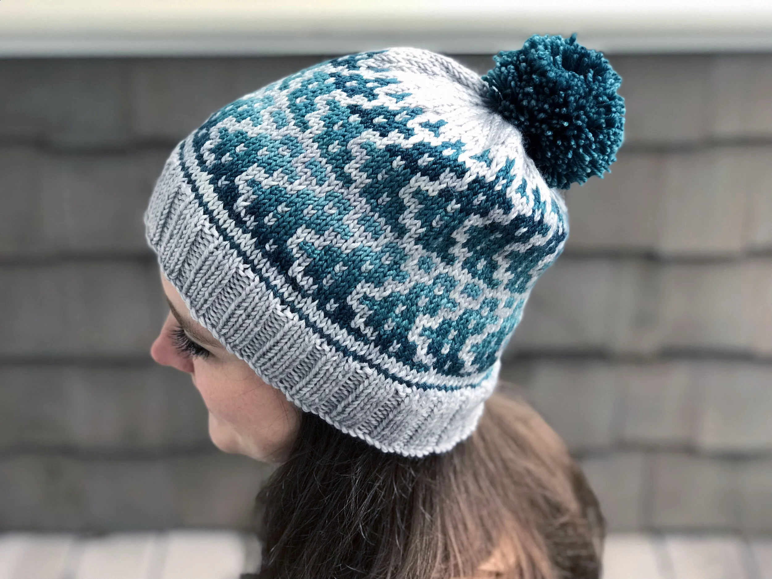 Columbia One Size Wool Blue Patterned Beanie Columbia - Brandclub - Columbia Youth Unisex Whirlibird  main image 4