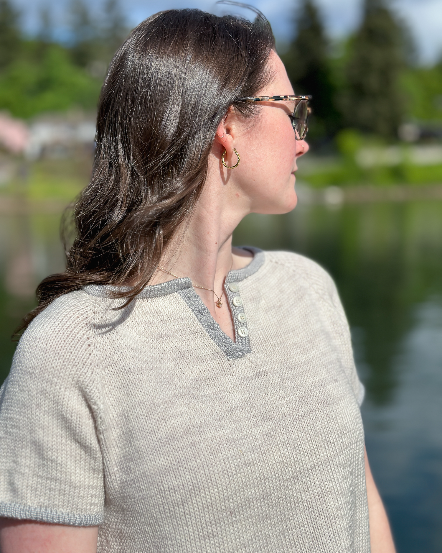 Henley Tee Knitting Pattern Pullover Sweater — Knit for the Soul 