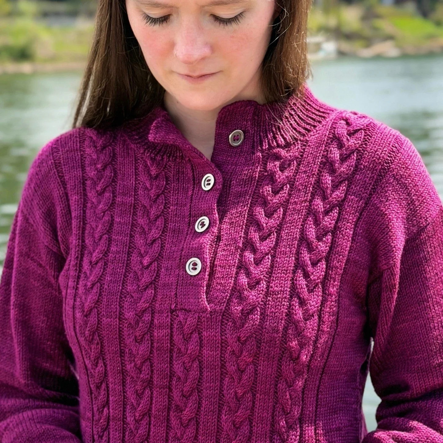 Don&rsquo;t miss out! You can still get the intro discount for my Multnomah Falls Henley! It&rsquo;s available until midnight tonight (April 27, 2026 Pacific Time). 
.
I can&rsquo;t wait to see your sweater!  Be sure to also check out my other Multno