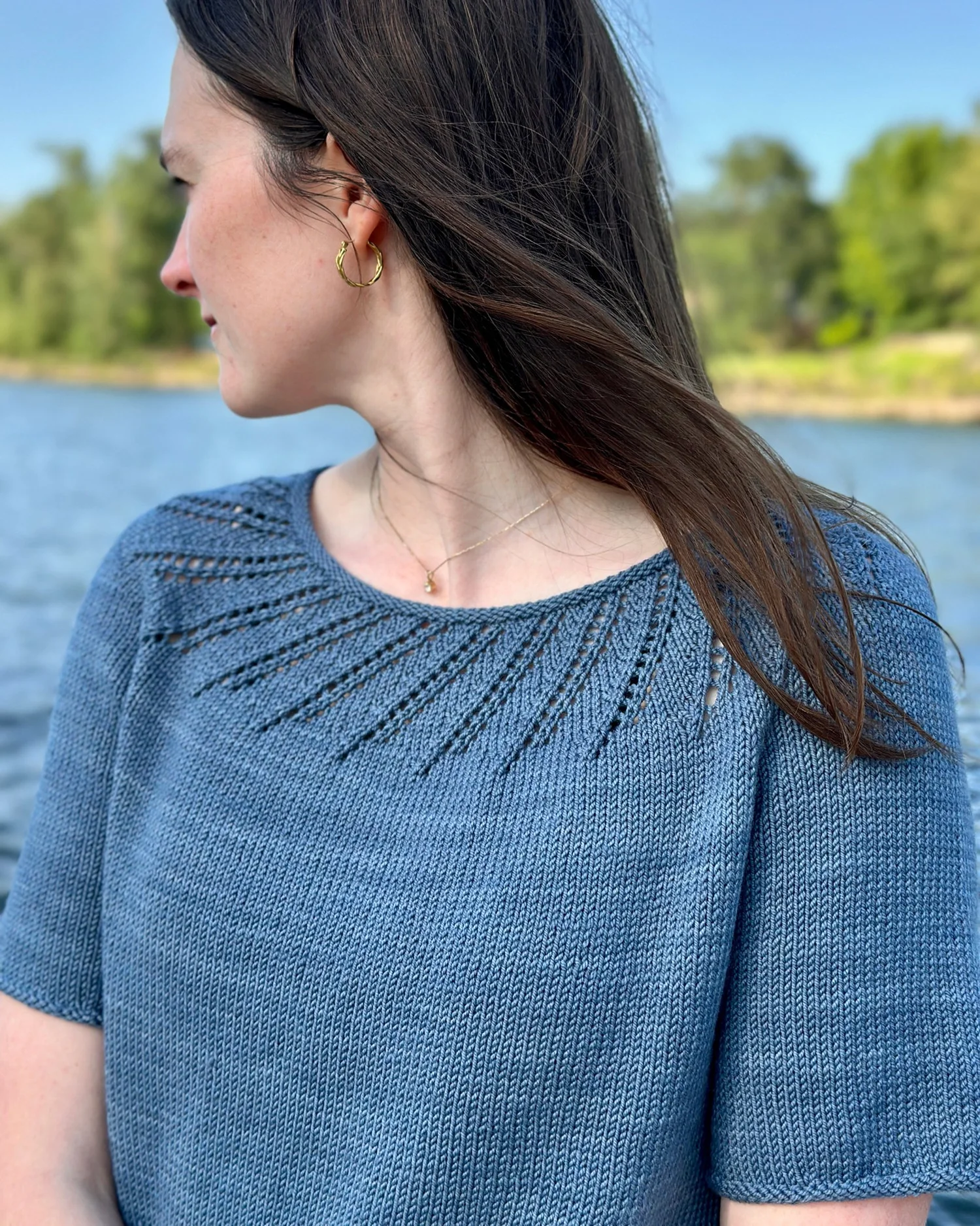 Starburst Tee Top Knitting Pattern Pullover — Knit for the Soul by 