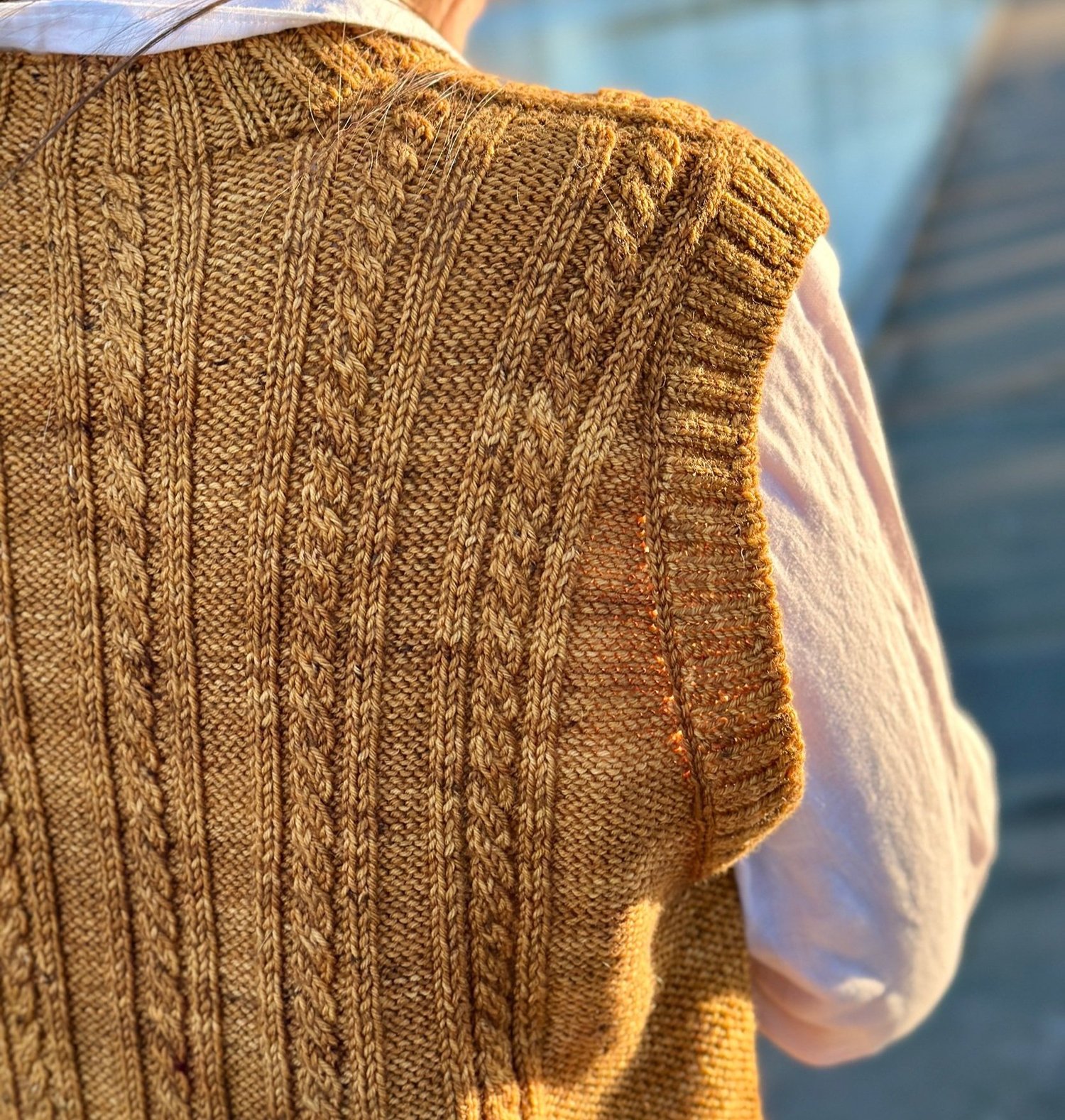 Rope Cable Vest Sweater — Knit for the Soul by Kay Hopkins