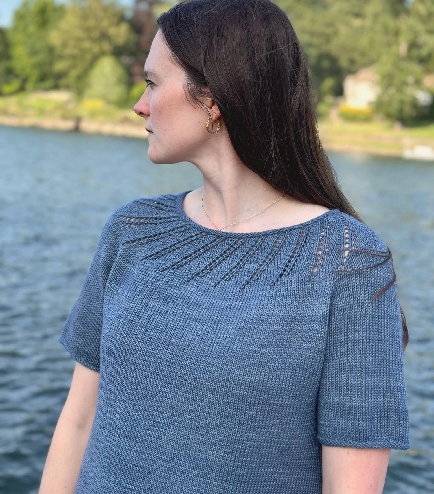 Starburst Tee Top Knitting Pattern Pullover — Knit for the Soul by 
