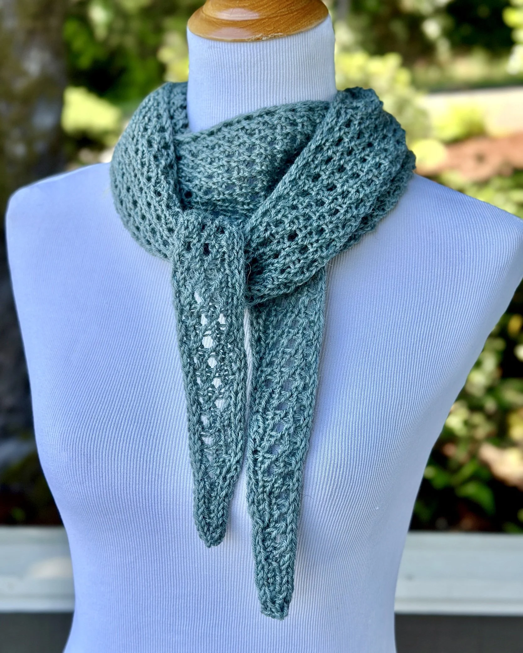 Moonbeam Scarf knitting pattern in the beautiful Cumbria Fingering yarn by The Fibre Company.