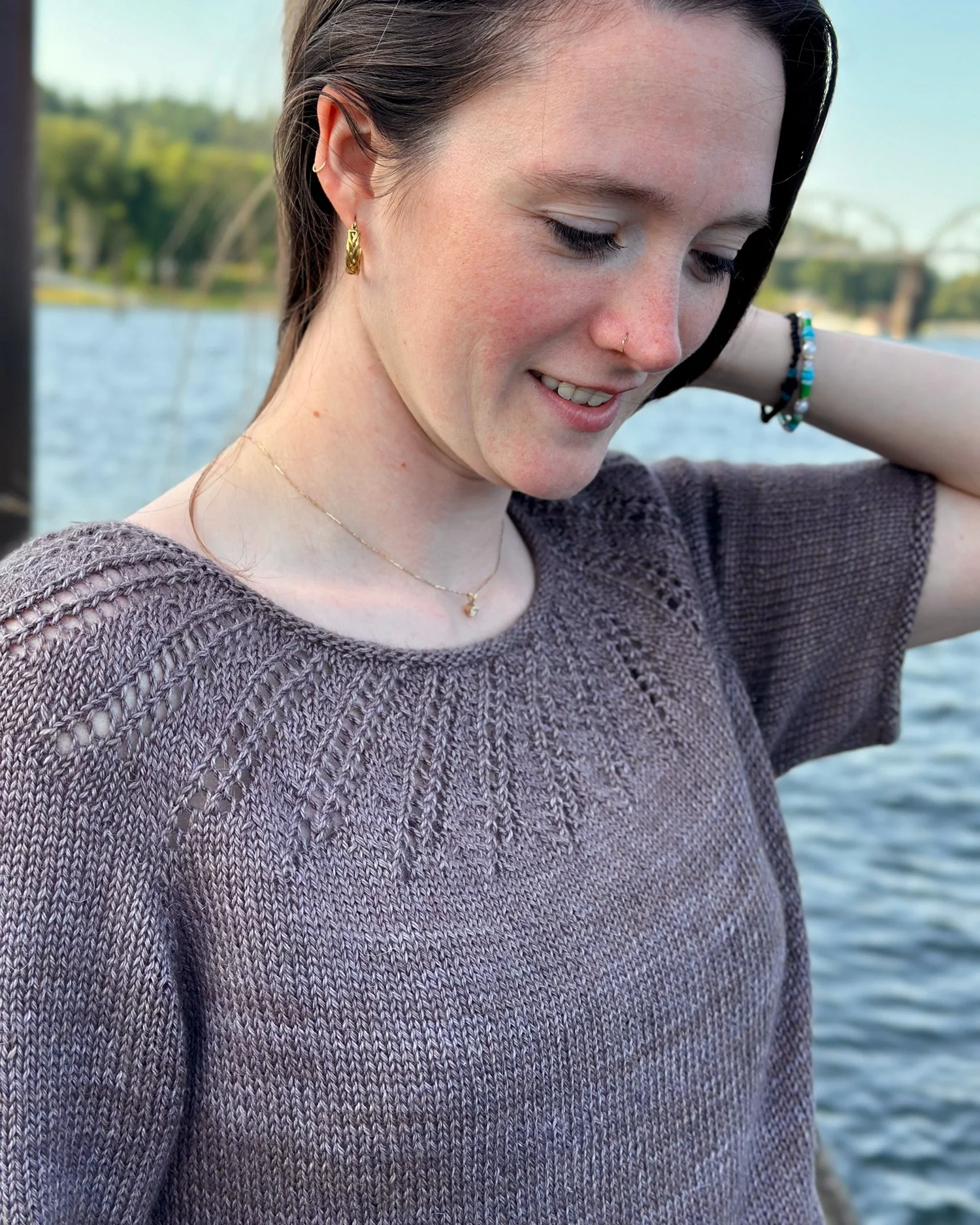 Starburst Tee Top Knitting Pattern Pullover — Knit for the Soul by 
