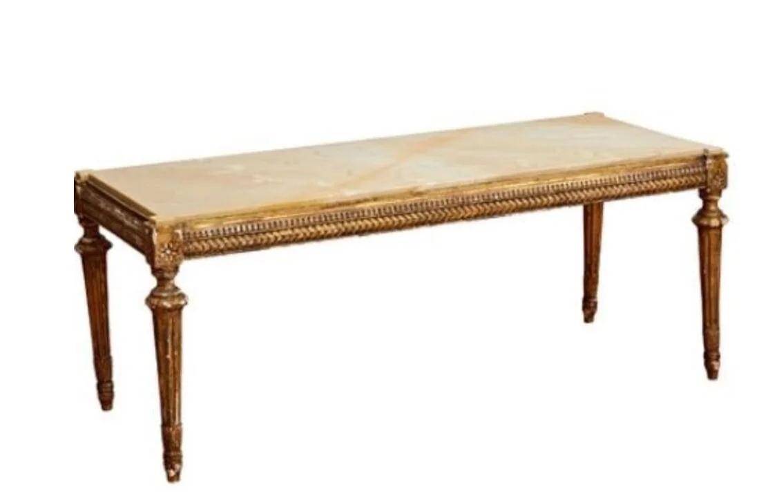 CLASSICAL REVIVAL MARBLE TOP COFFEE TABLE
