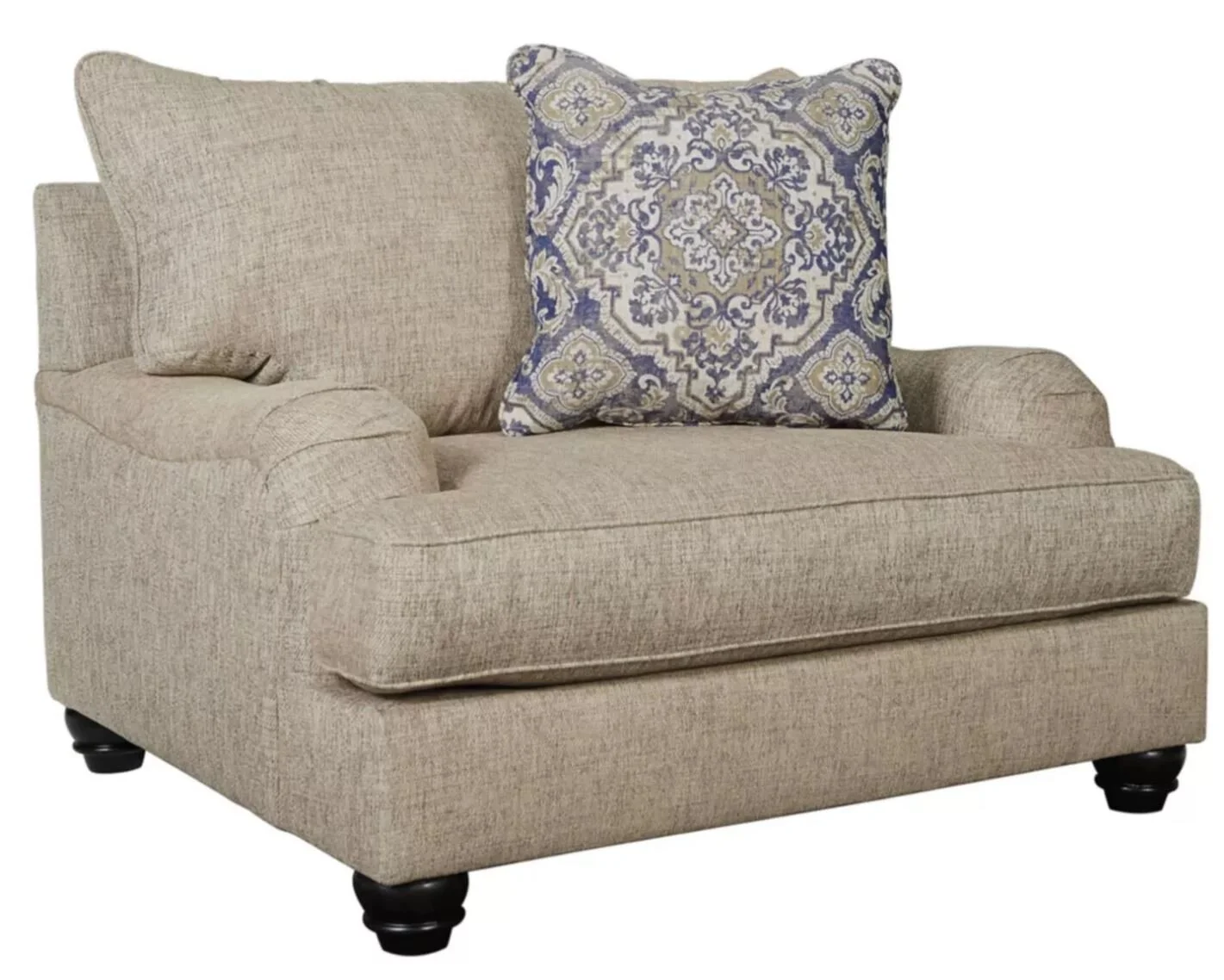 Farmhouse Style Reardon Oversized Chair in color Stone