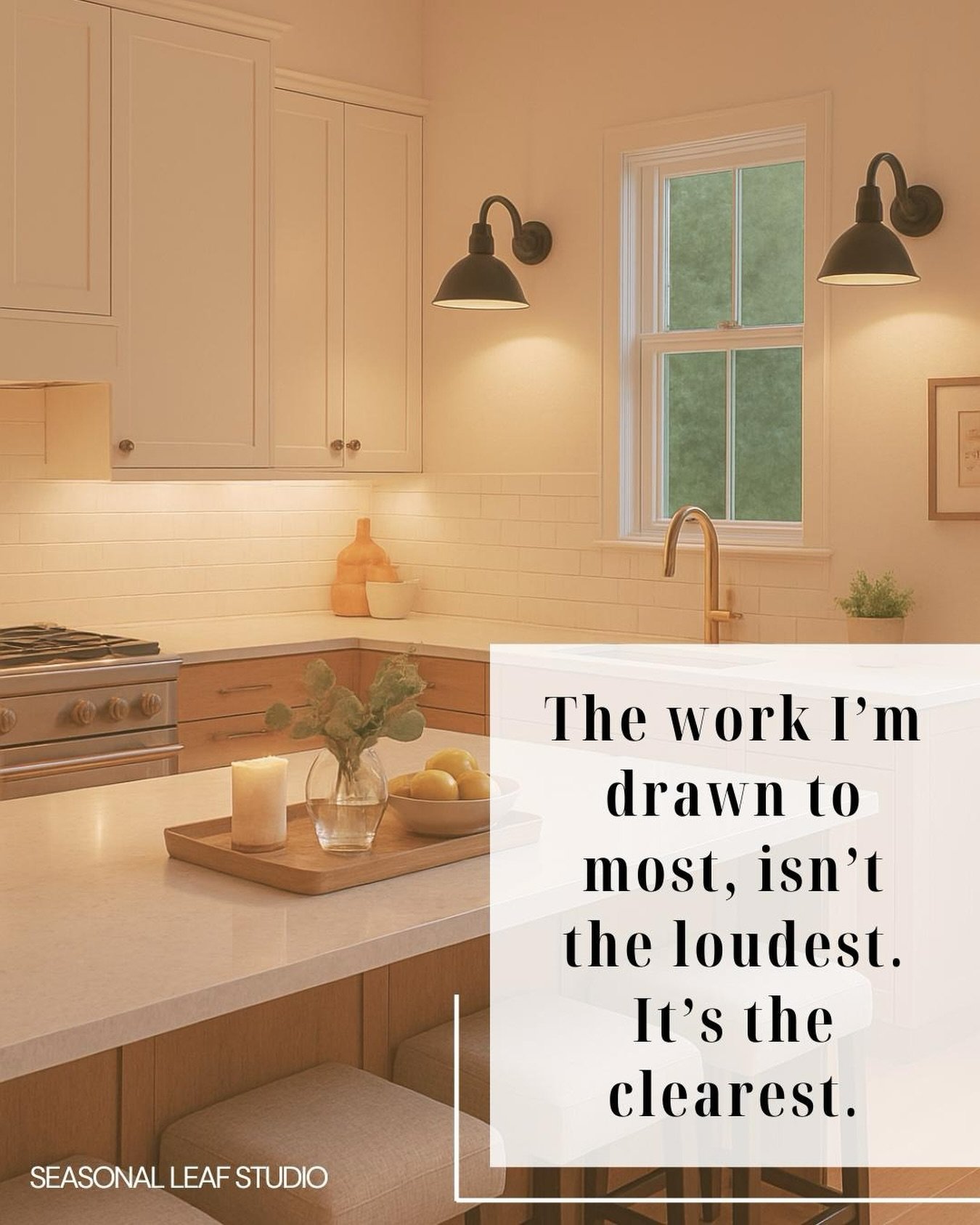 This season has a way of quieting things down.
Fewer distractions. Less noise.
And when that happens, something shifts.

I&rsquo;m noticing that the work that stays with me 💛in design, in art, in how we communicate 💛isn&rsquo;t the loudest or most 