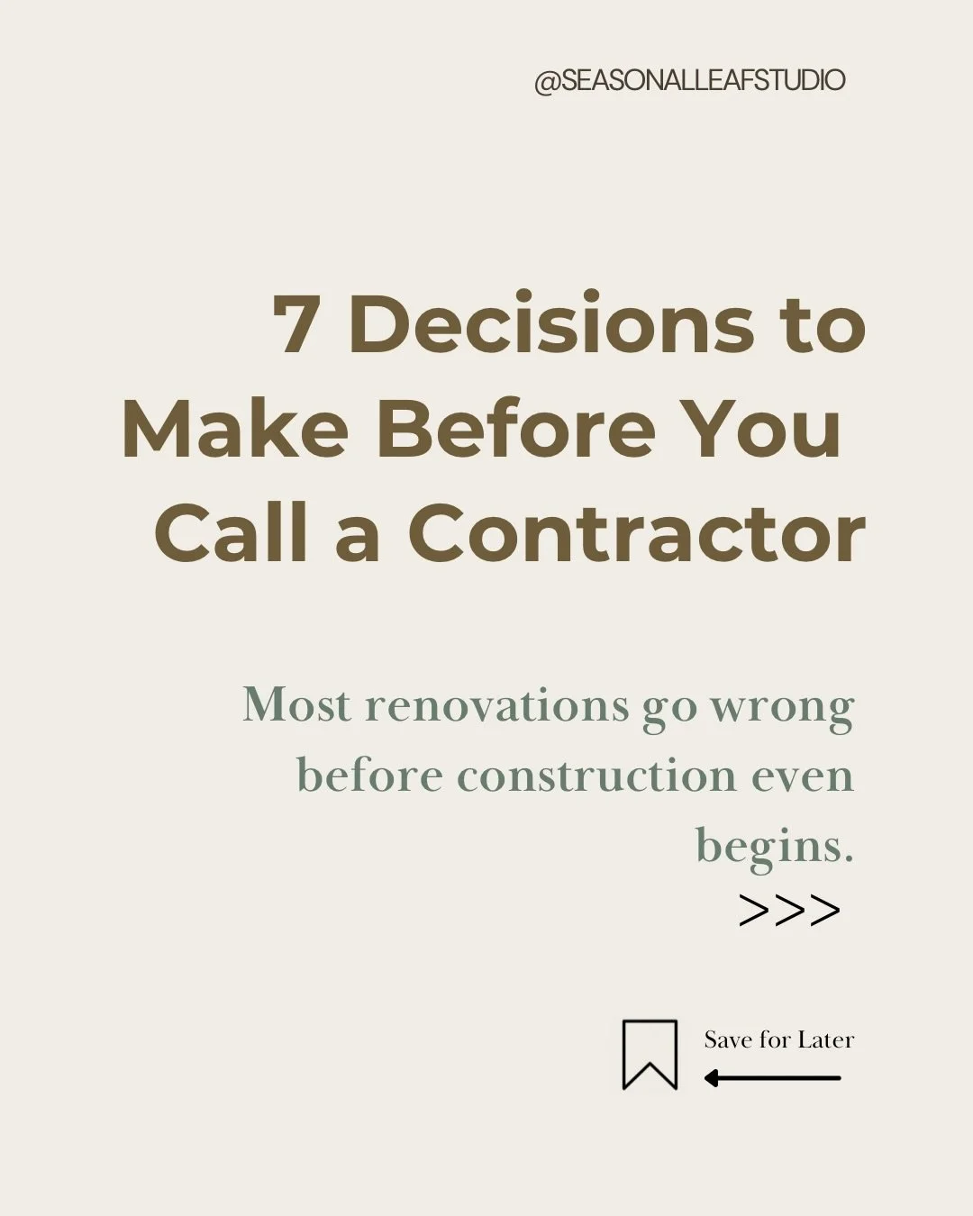 Most homeowners call a contractor before they are actually ready to renovate.

They have inspiration photos.
They have ideas.
They have a rough budget.

But they have not made the core decisions that shape the project.

And when those decisions are u