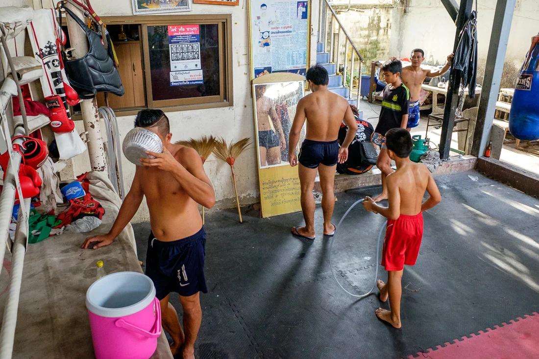  The path to big stadiums goes through Bangkok's talent-rich, cramped gyms where promising athletes are brought to live.  