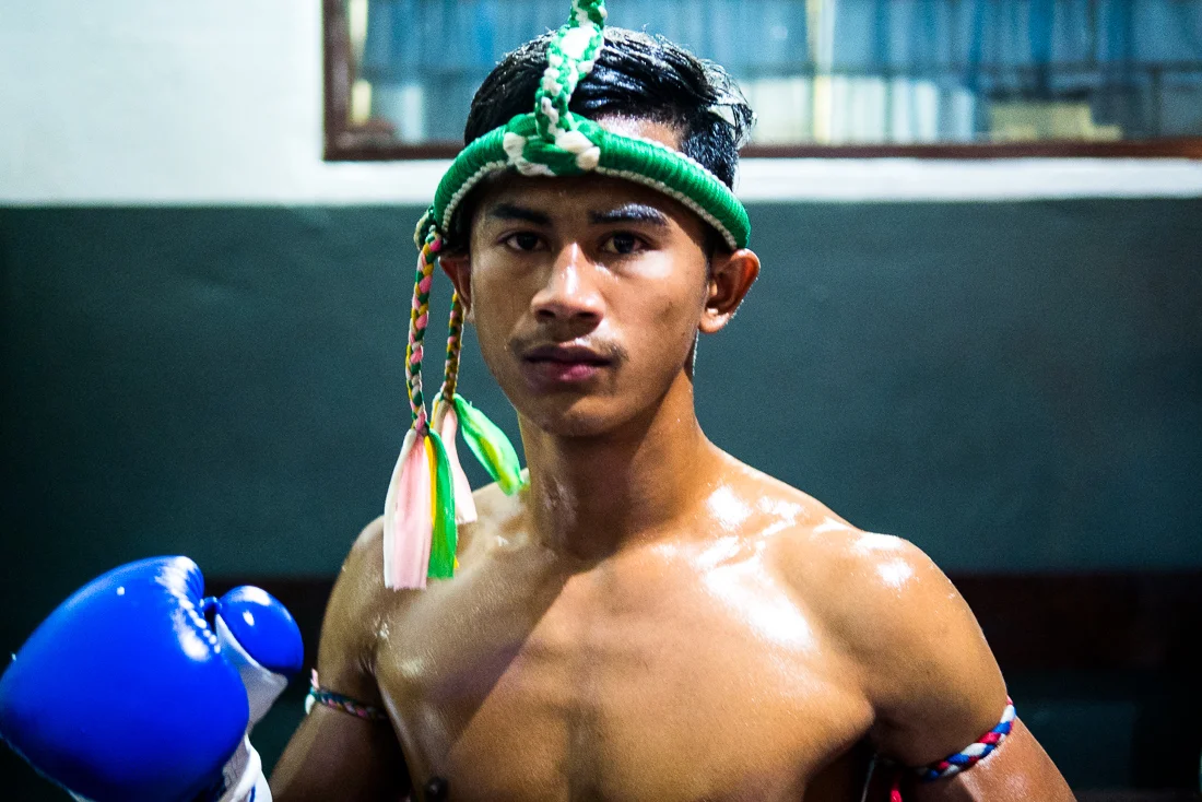  Portrait of a fighter, Rajadamnern Stadium. 