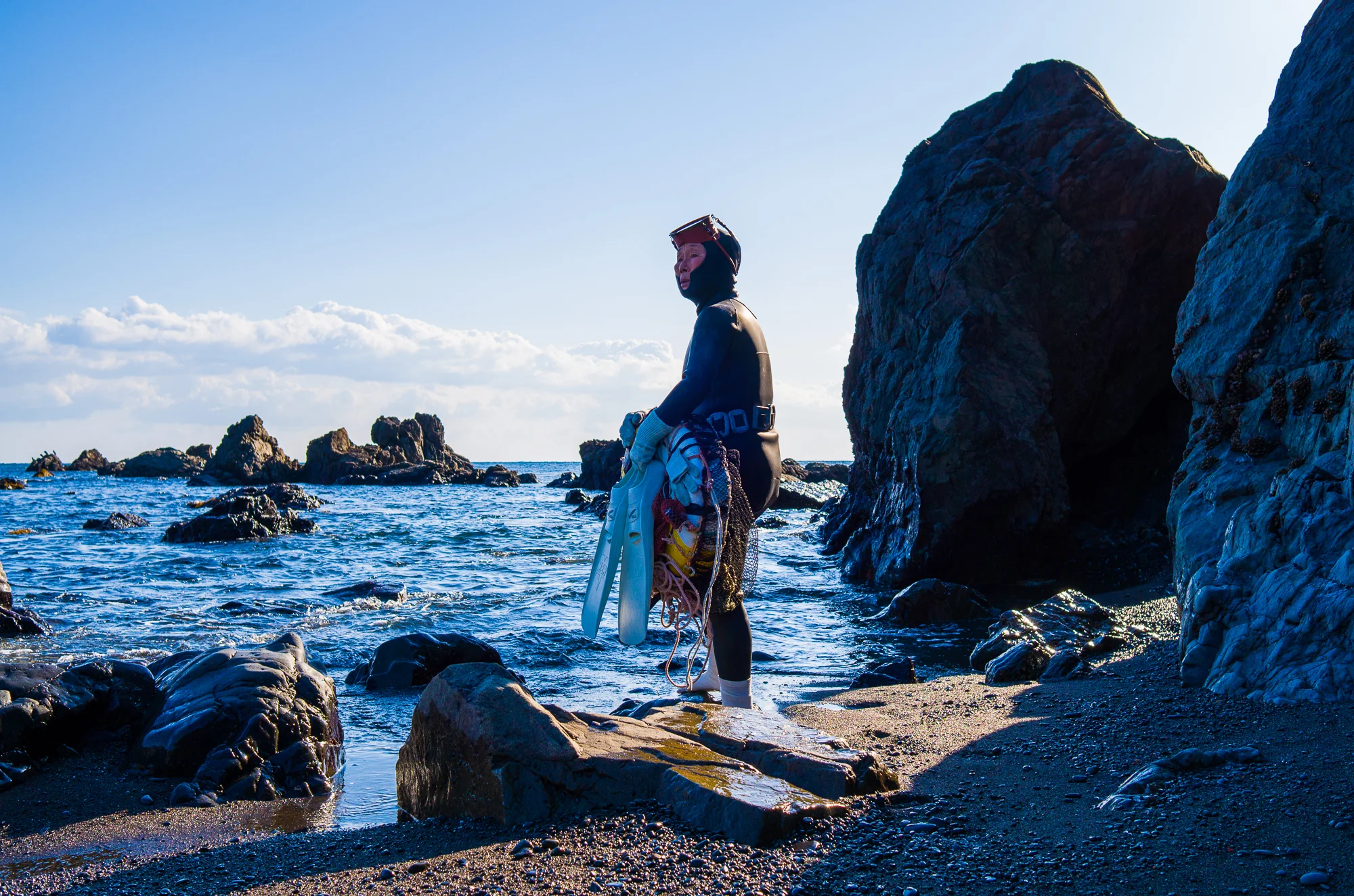  For over two thousand years, the "Ama" of Japan have been free-diving the open Pacific Ocean for shellfish.     