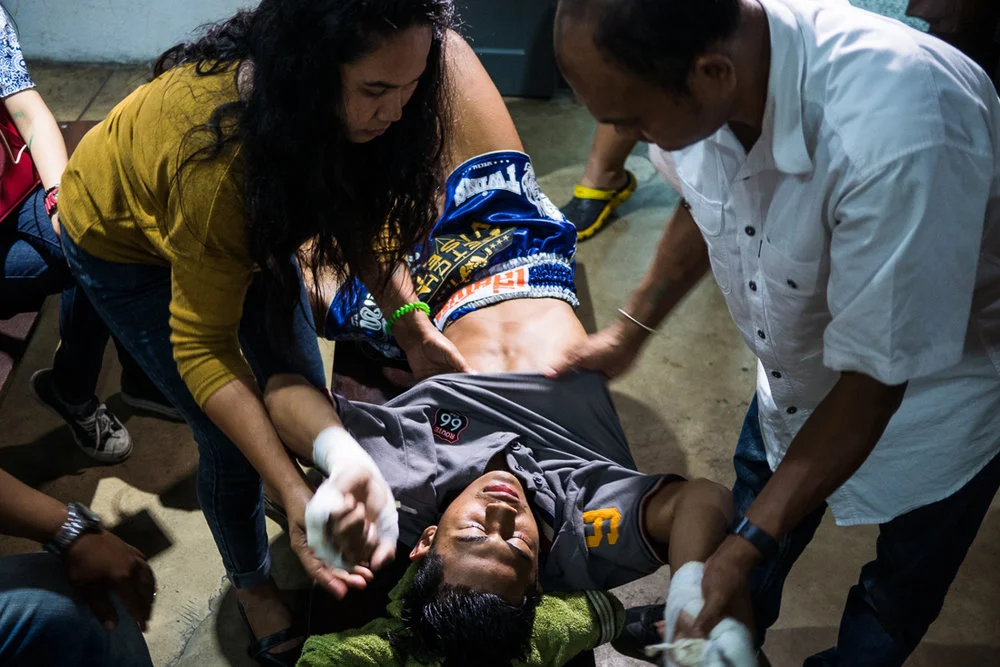  Post-fight injury, Bangkok, Thailand.  
