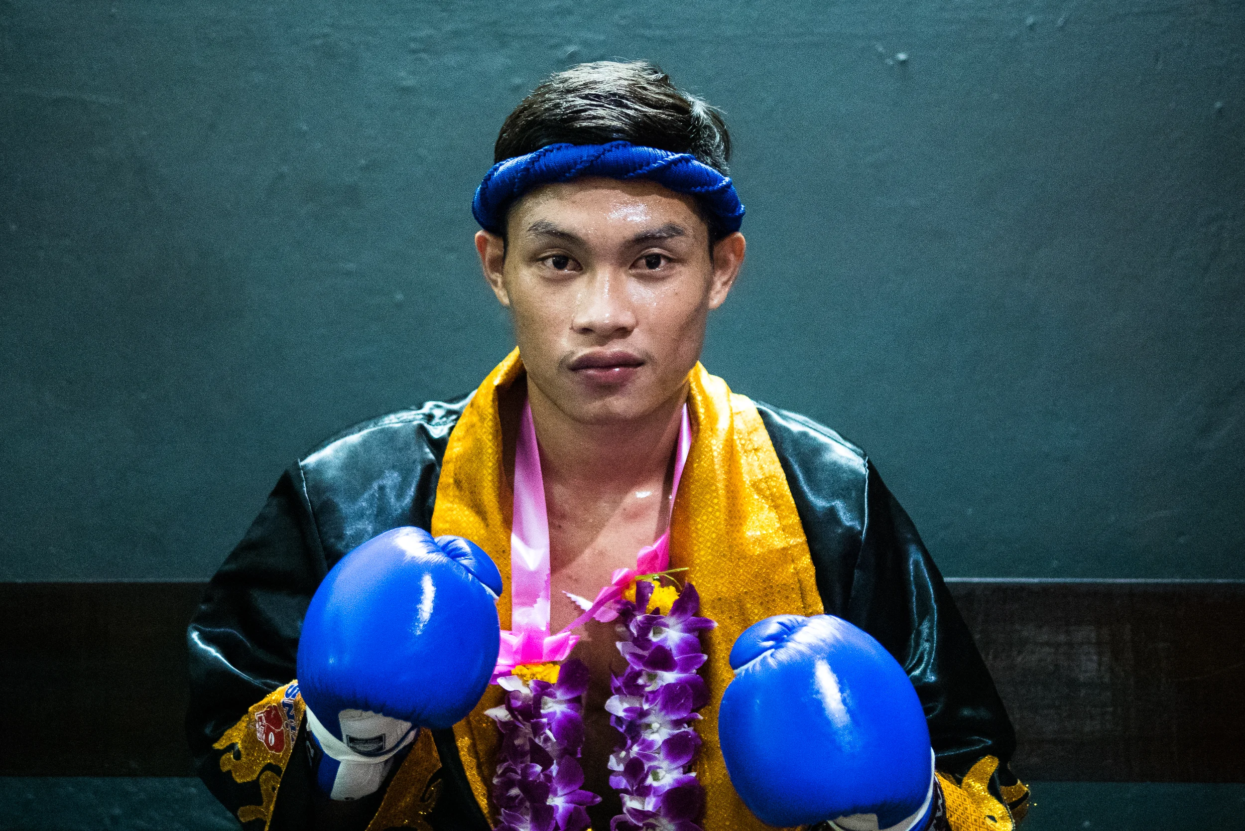  A portrait of a fighter just moments before battle. Bangkok's historic Rajadamnern Stadium dates back to 1945. 