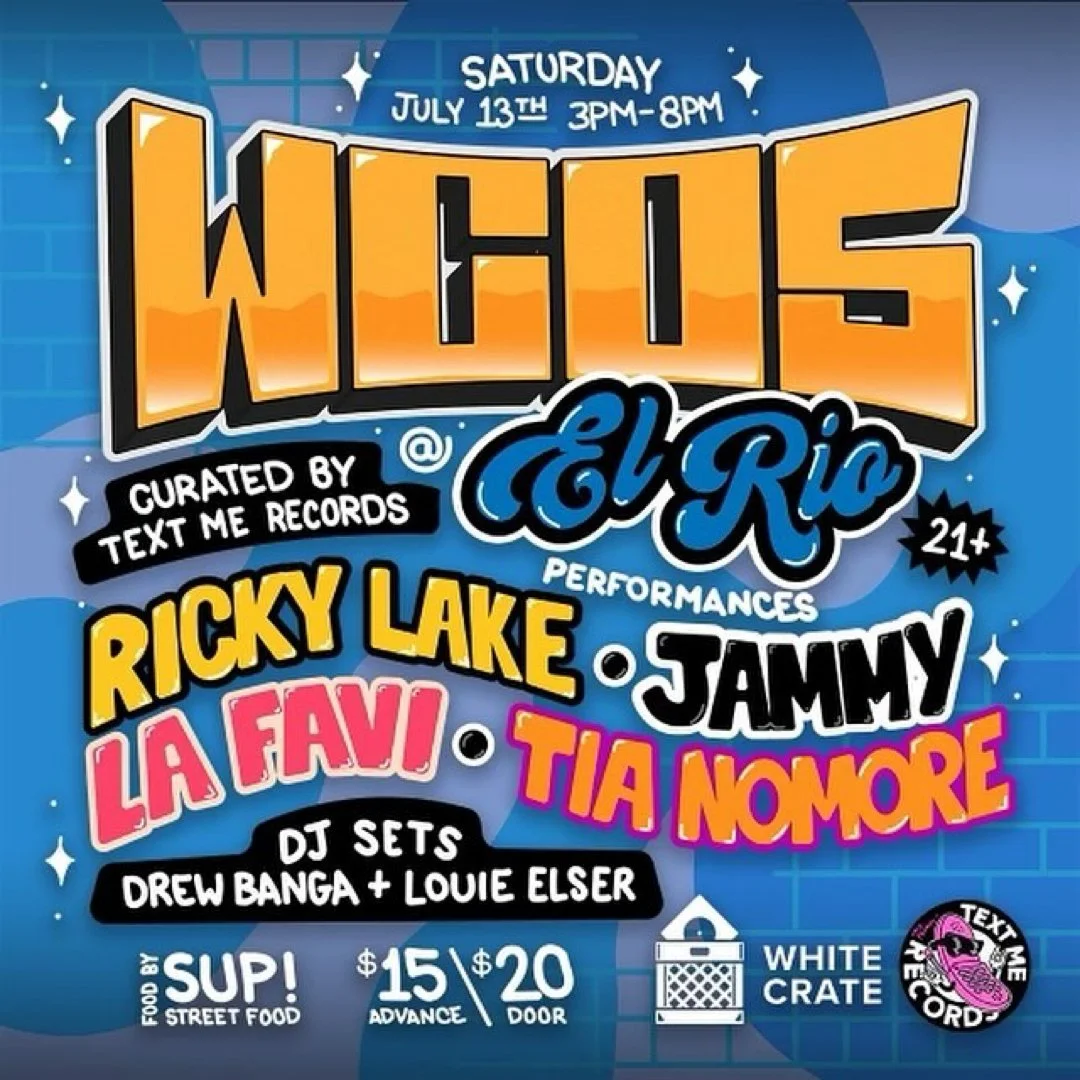JULY 13 at El Rio: La Favi, Tia Nomore, Ricky Lake & Jammy