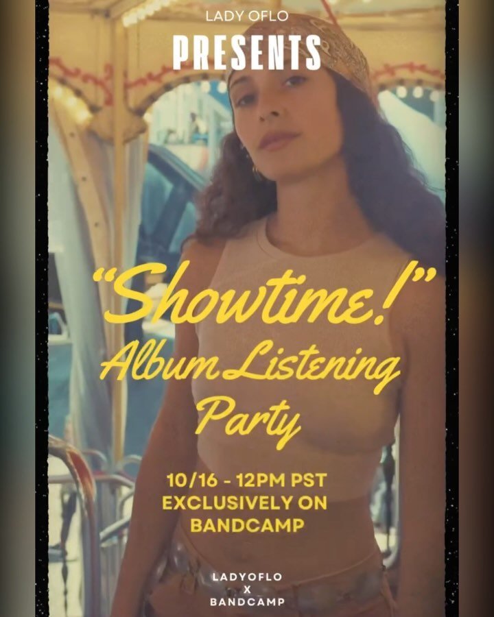 IF U WANNA COME THRU 🎵 @ladyoflo is hosting a preview of her new album on @bandcamp!

✨ Wed. 10/16 at 12pm PT ✨

Join us for:
&bull; the first listen of her fav tracks 
&bull; ticket giveaways to the show at @bottomofthehillsf
&bull; a live Q&amp;A 