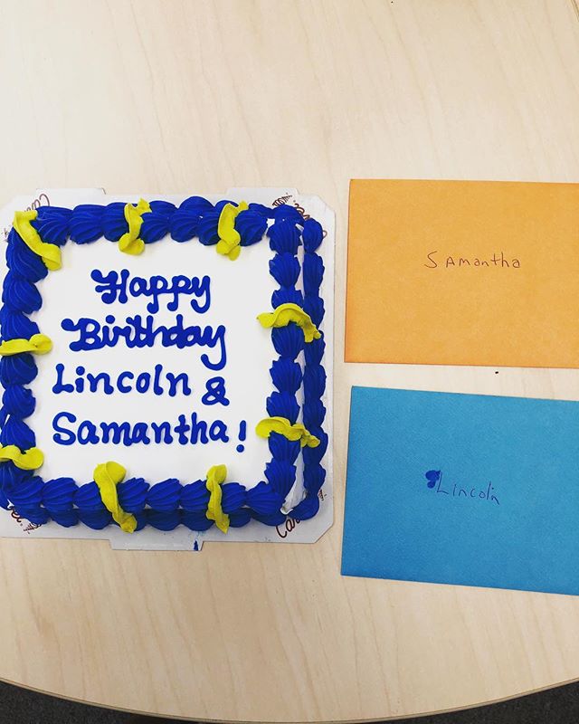 Celebrating birthdays at CBL. Lincoln and Samantha - HAPPY BIRTHDAY 🎈🎂