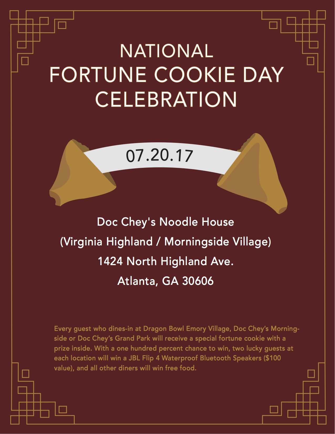 Fortune Cookie Day Flyer