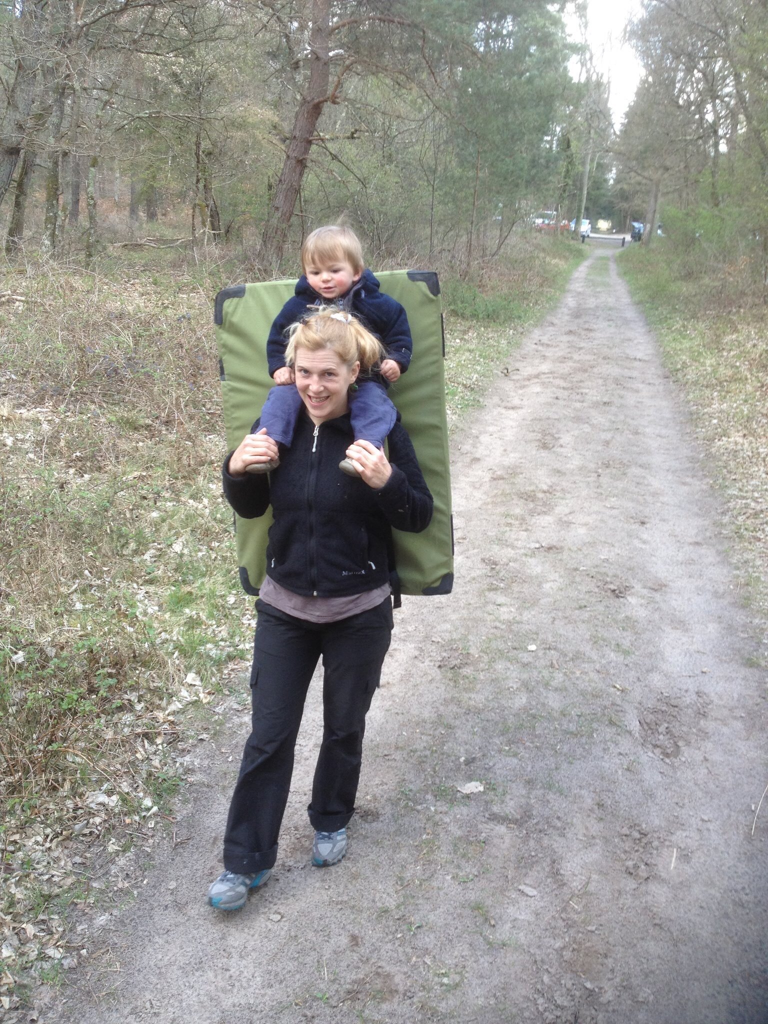 Rachel with Leo, In Fontainebleau.