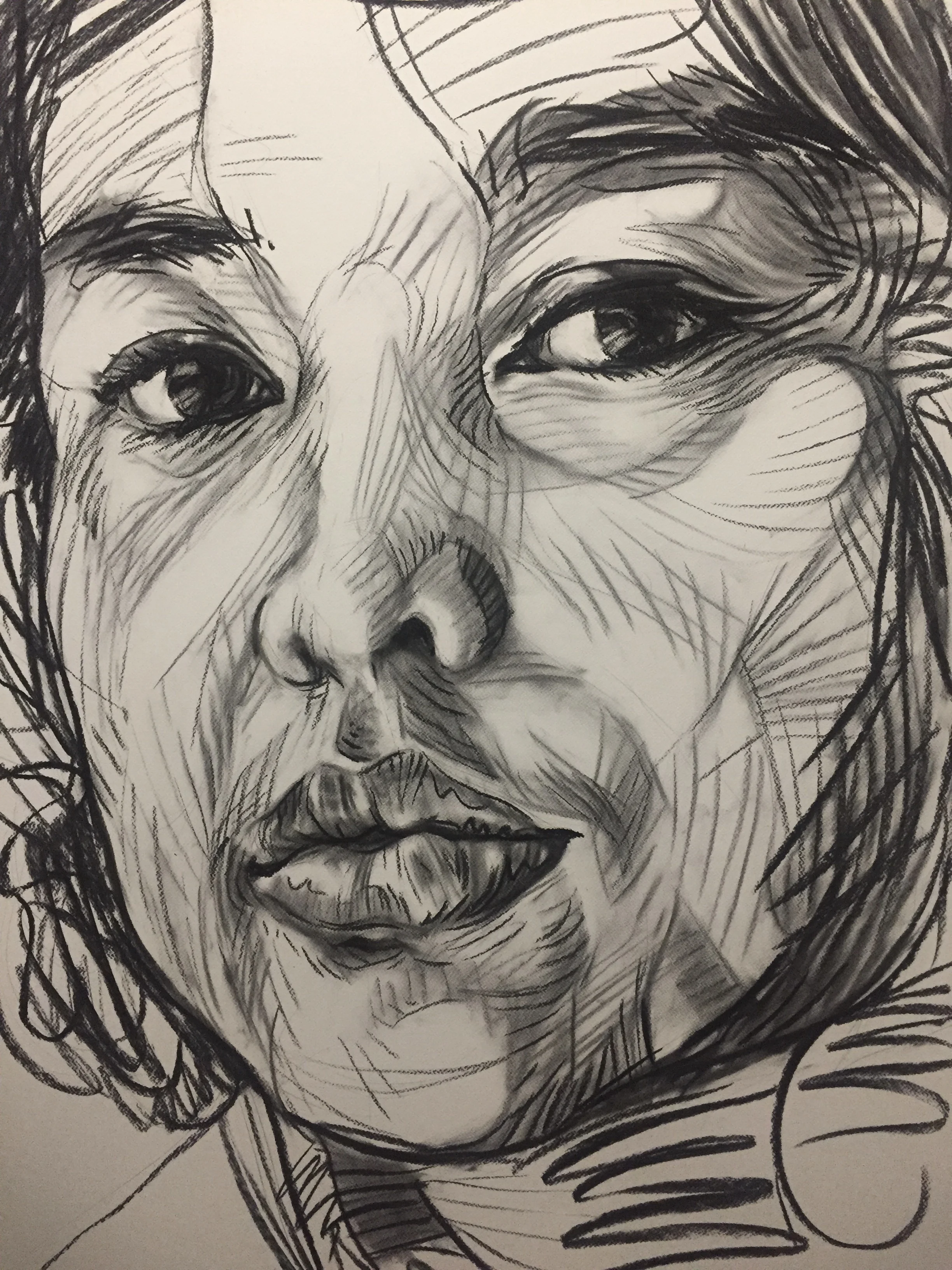  2016 Charcoal on Paper 75cm x 105cm   