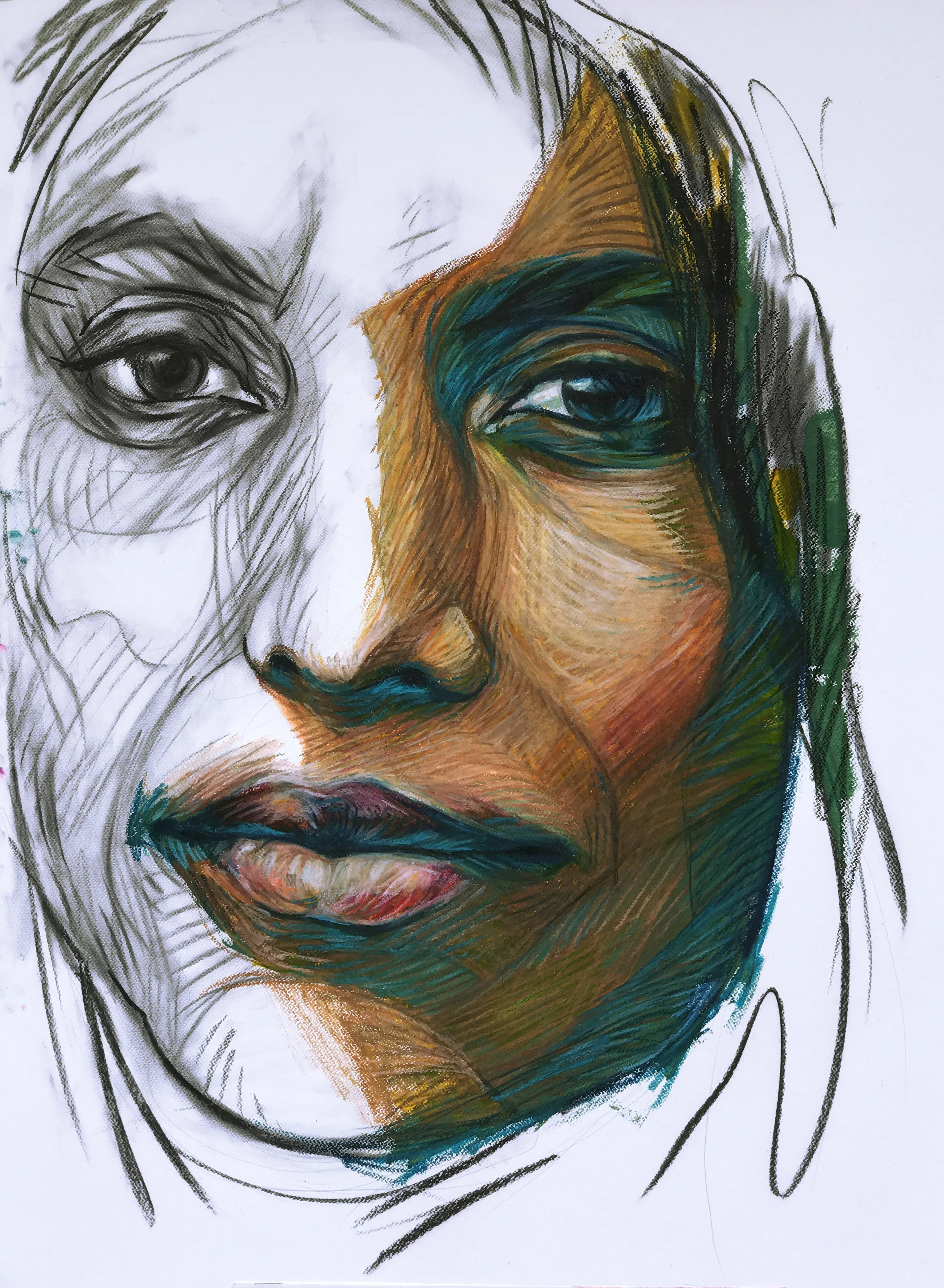 2017 Charcoal, Wax Pastel on Paper 75cm x 105cm