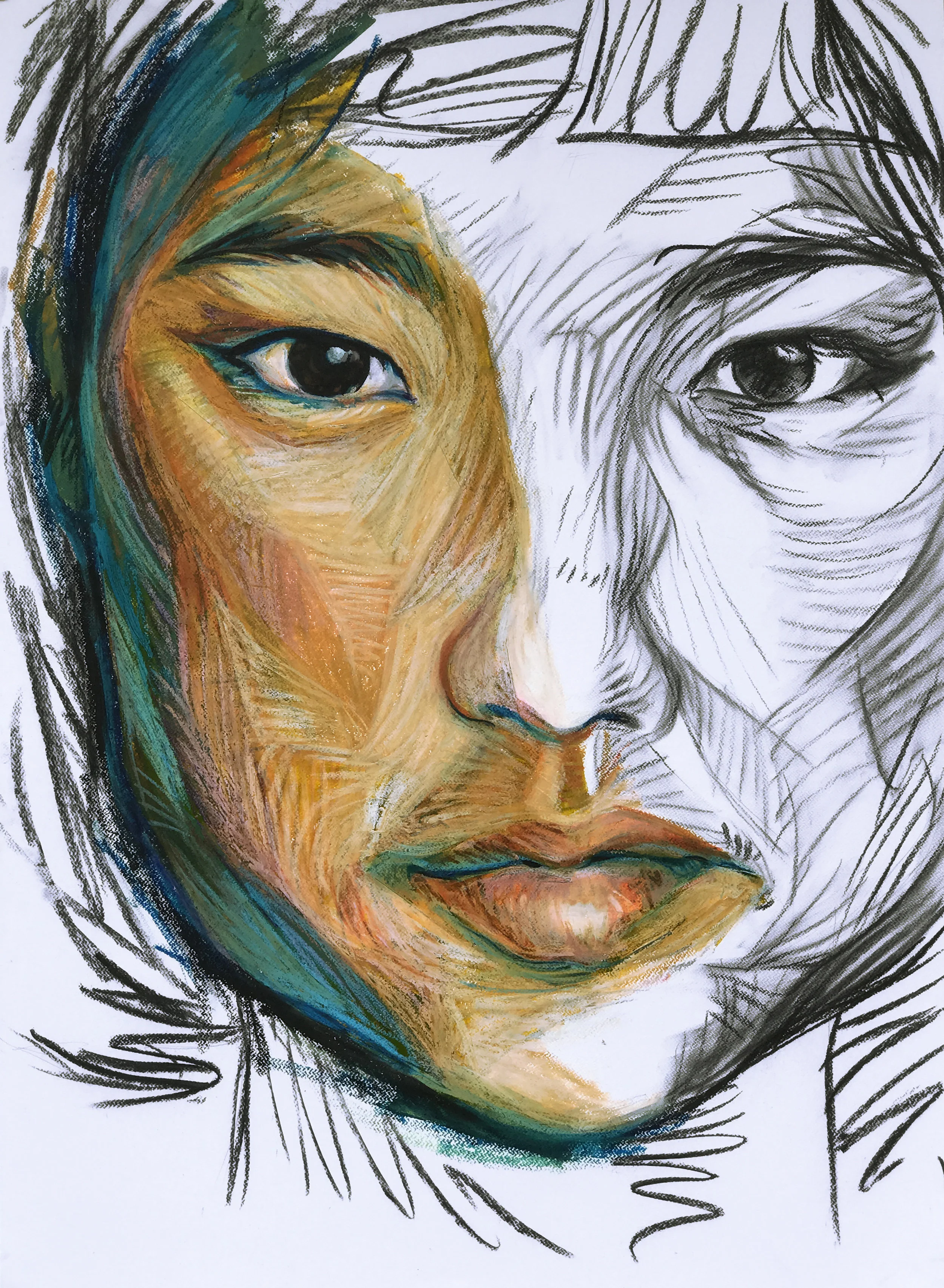 2017 Charcoal, Wax Pastel on Paper 75cm x 105cm