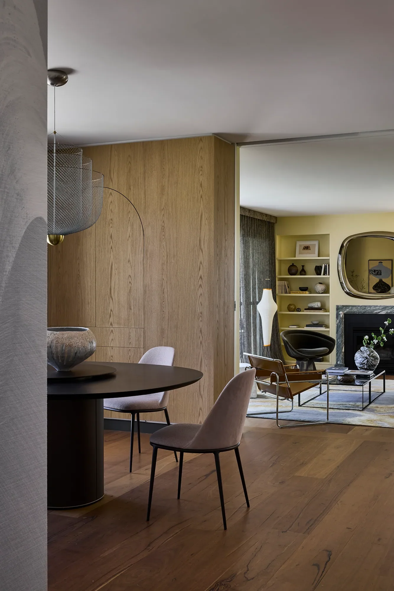 Balmoral Reverie living and dining area with open plan layout and wooden floors