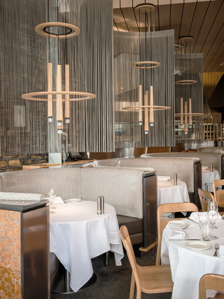 The Lion Hotel - custom feature lighting. Photo c/o ABEO.