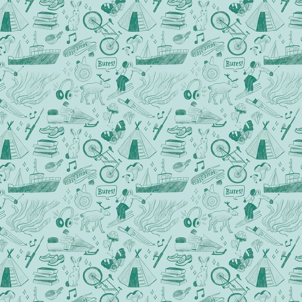 Lohkanriemut - mønster med samiske elementer