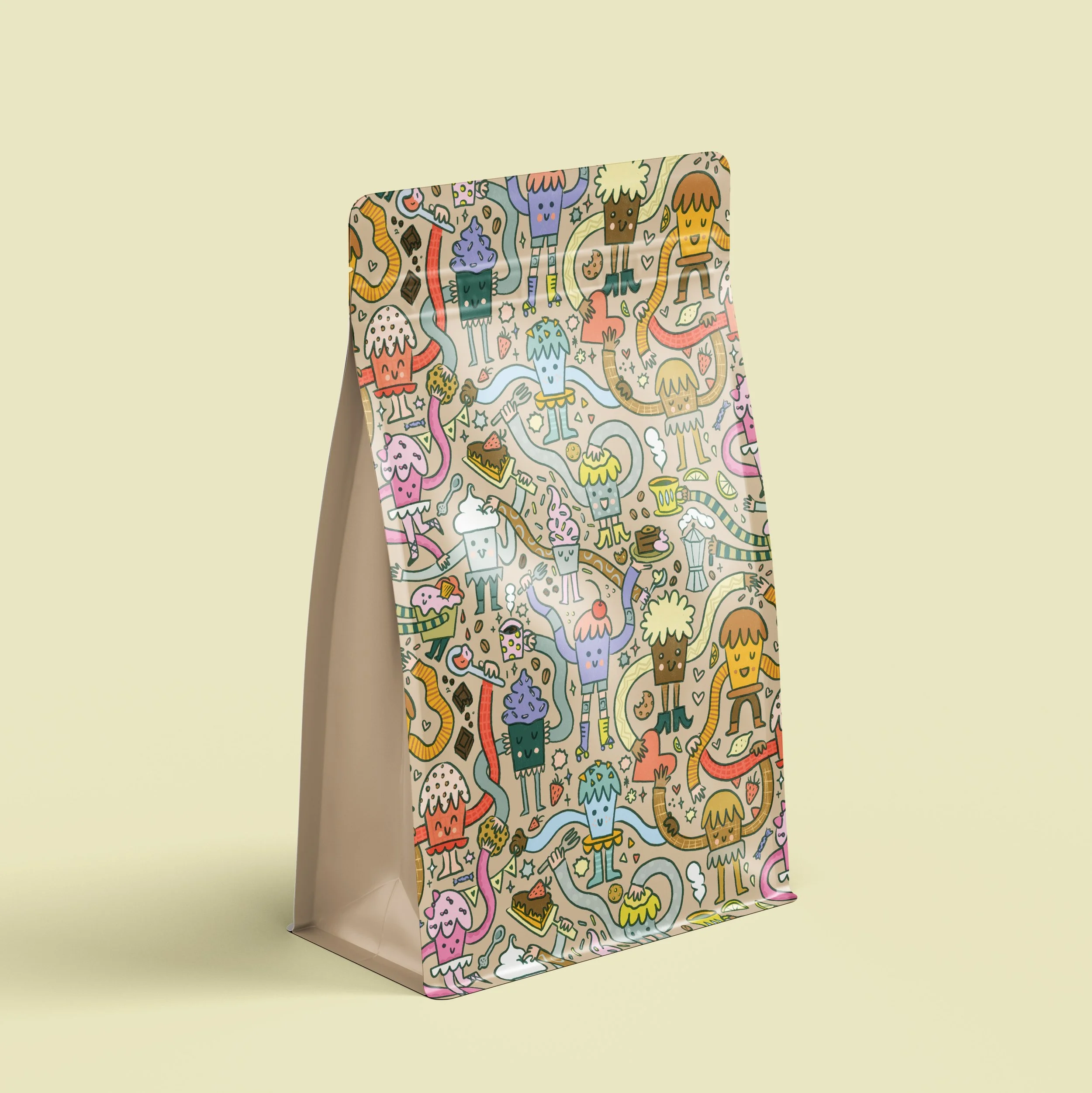 Cupcakes-mønster til bakeriet Bakerina