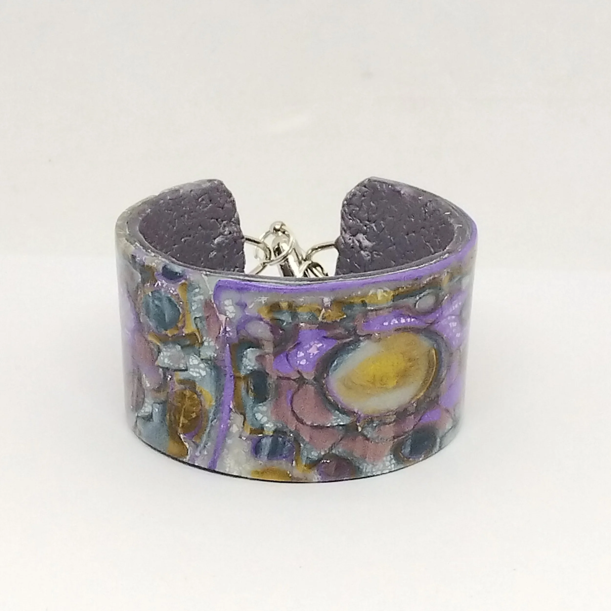 Purple Mokume Gane bracelet