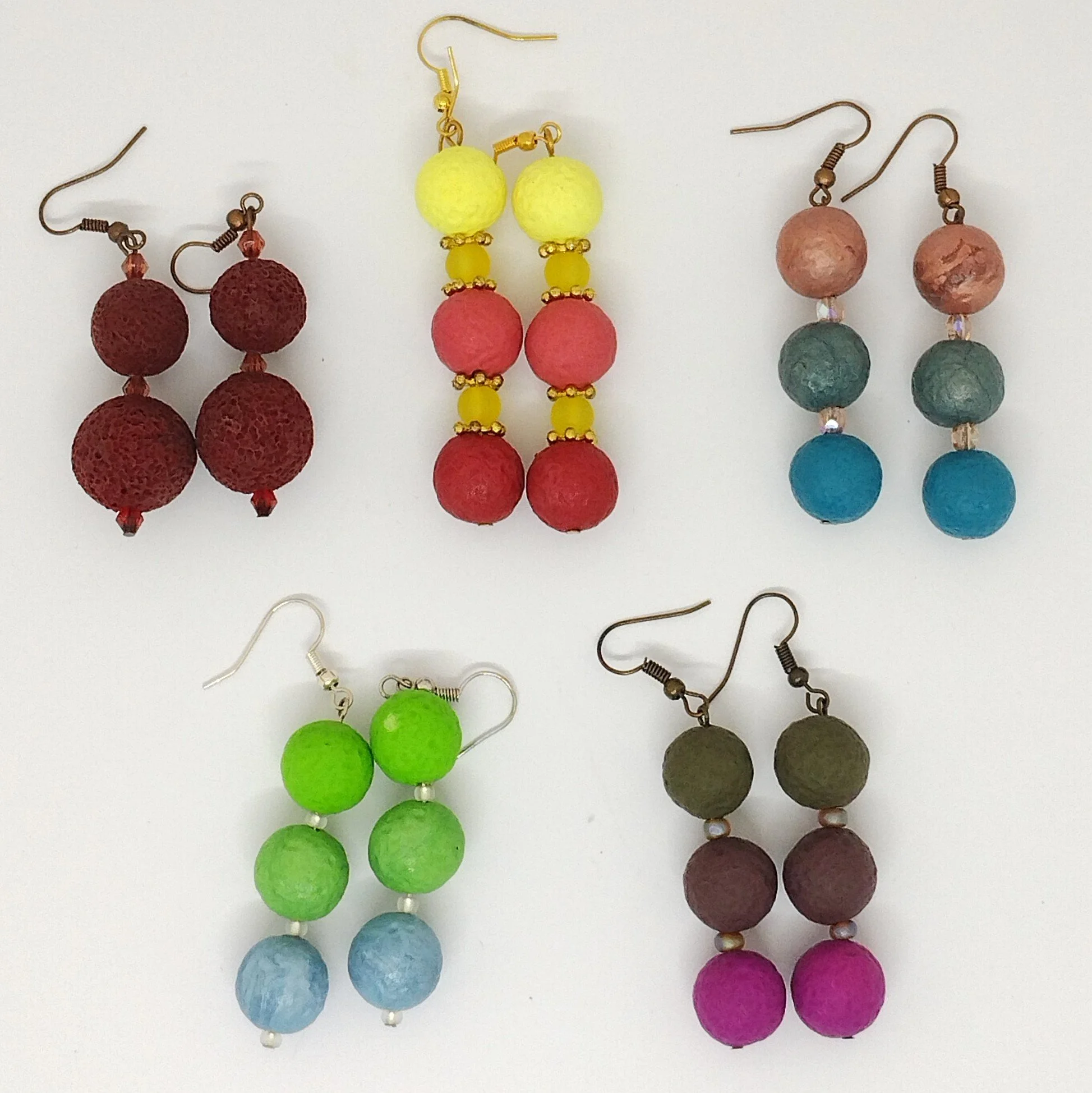 Collection of colour blend earrings