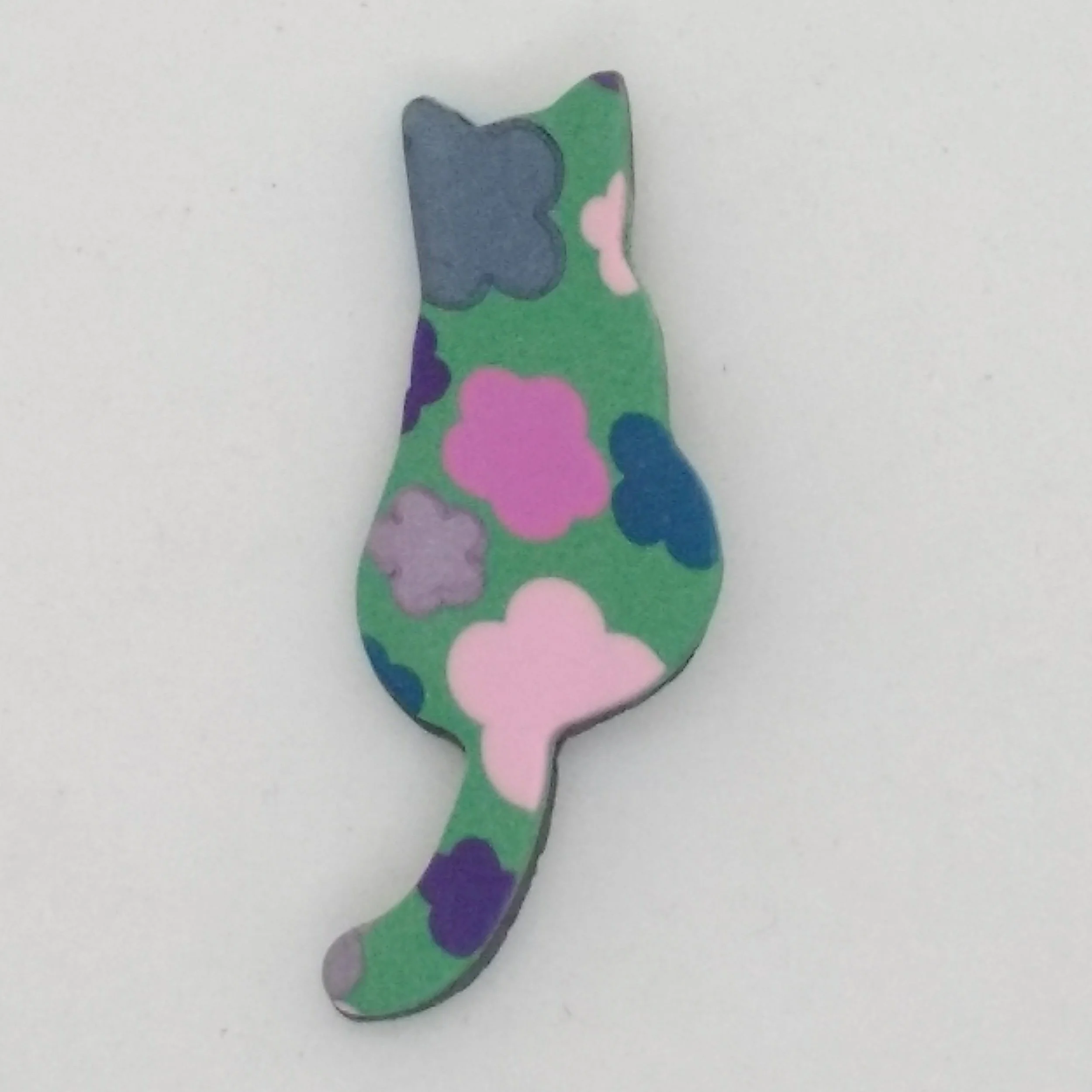 Patterned Cat Brooches