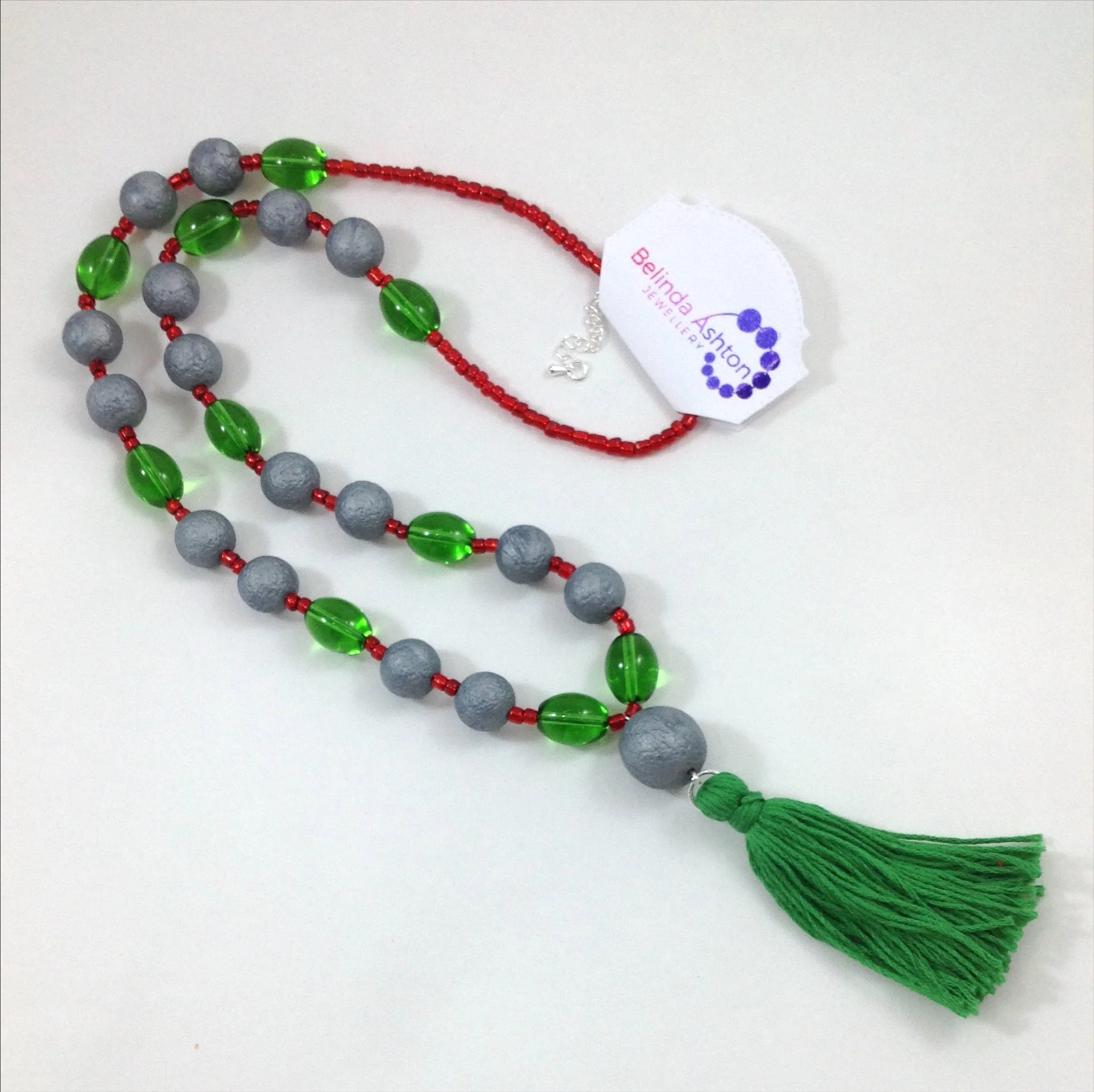 Green Tassel Necklace