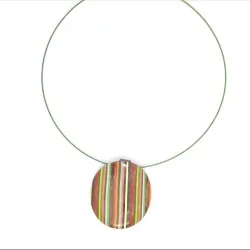 Round striped pendant