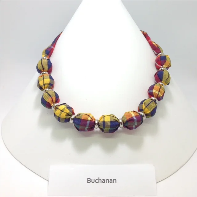 Buchanan tartan ribbon necklace