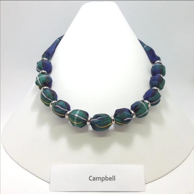 Campbell Tartan ribbon necklace