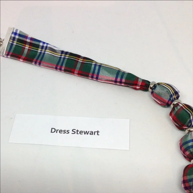 Tartan ribbon necklace back detail