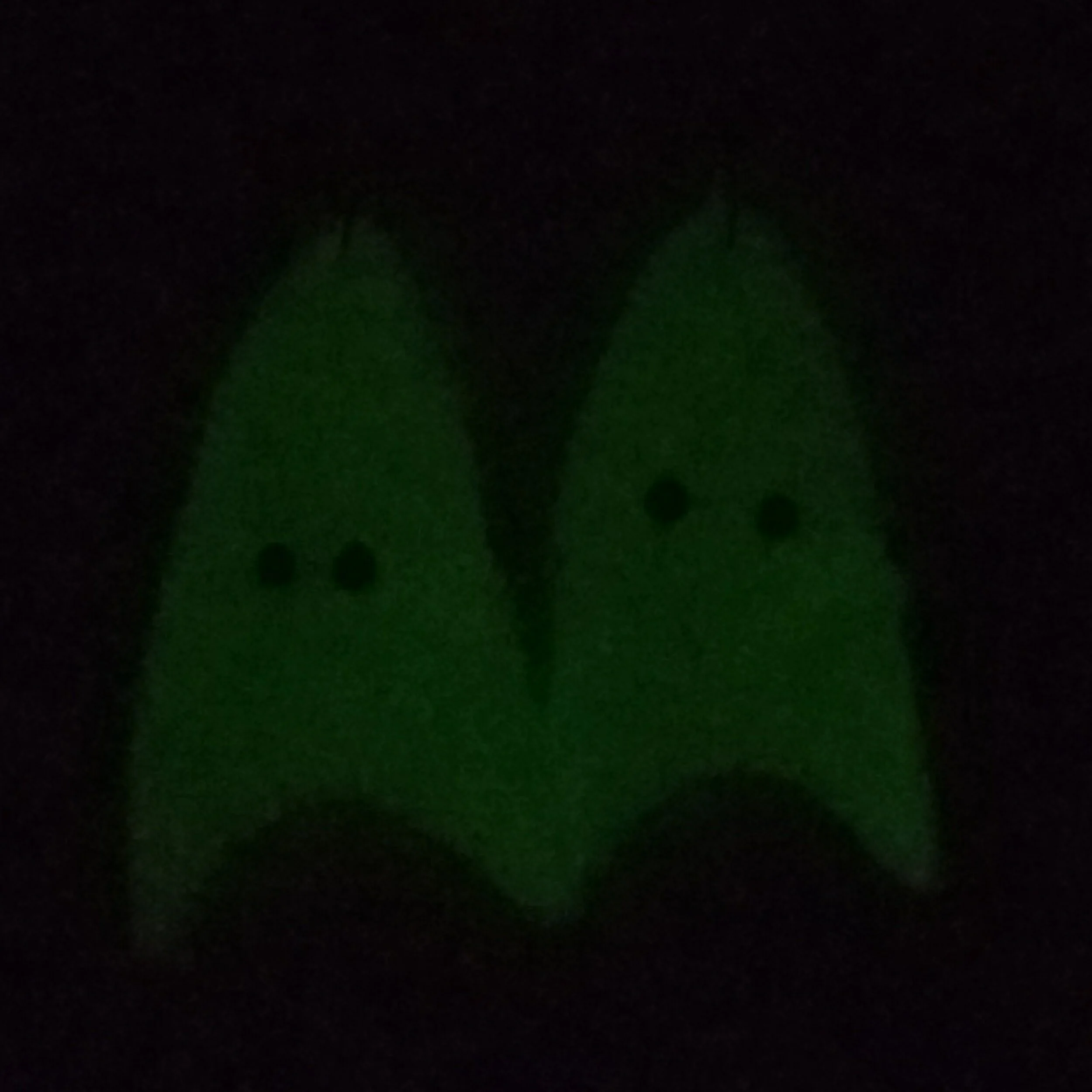 Luminous polymer clay ghost earrings