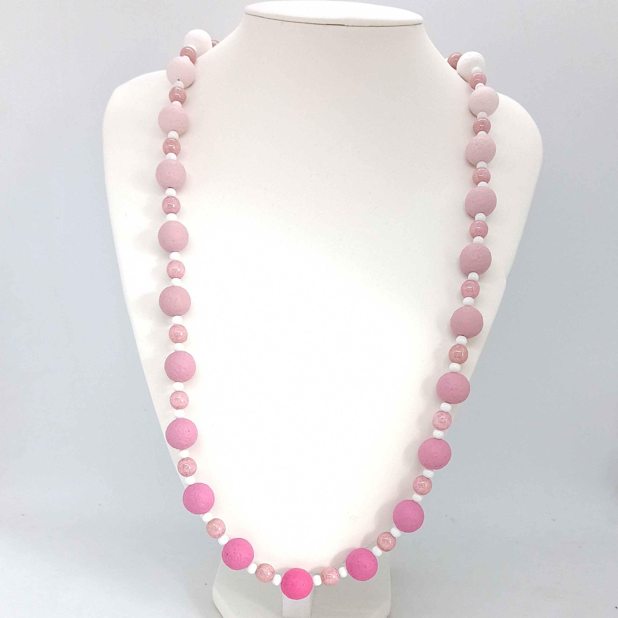 14K Gold Pink Opal Bead Necklace – Baby Gold