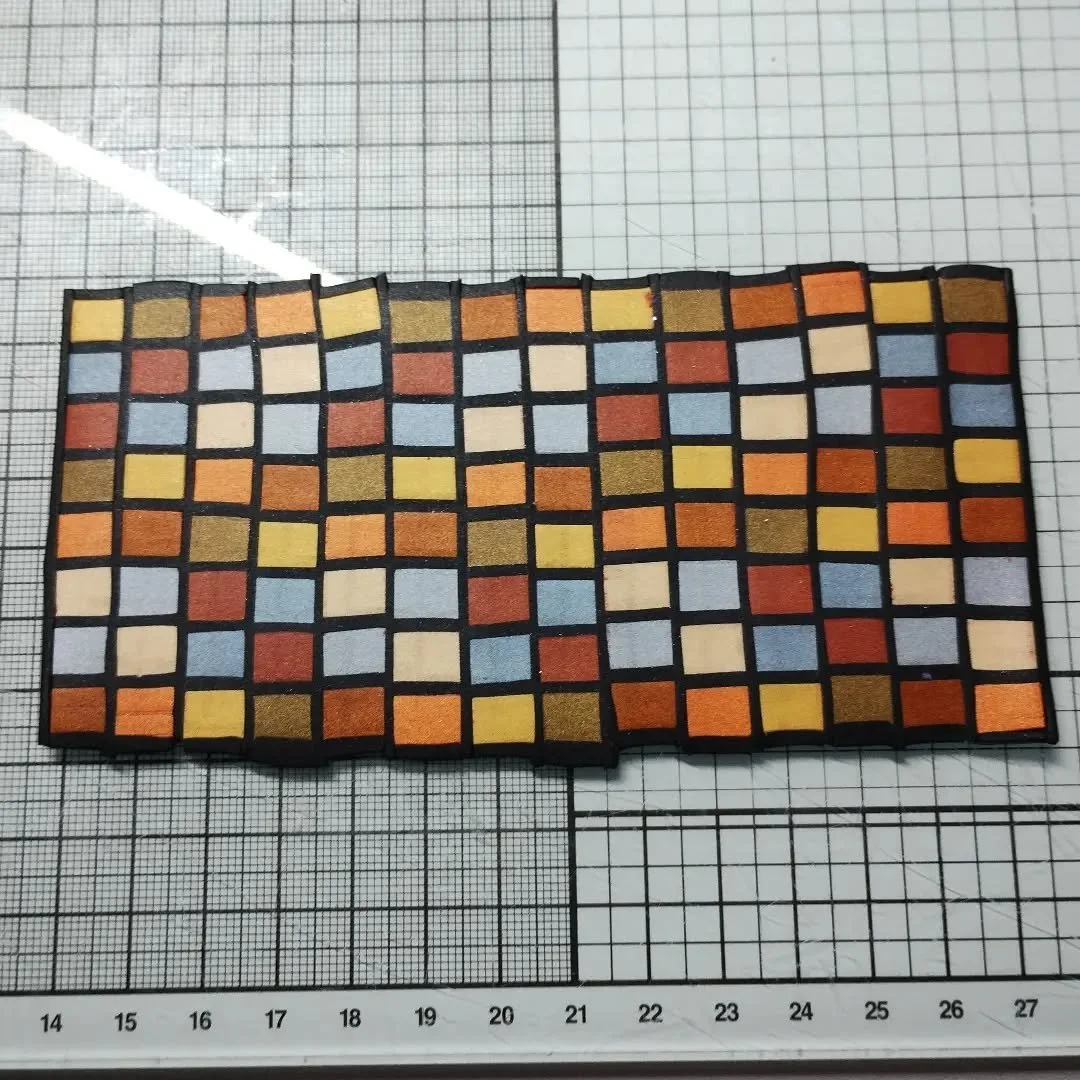 I have used Cernit metallic polymer clays to make this patchwork slab. 
Plan to use it for some earrings and perhaps a bangle
#polymerclayearrings #polymerclaypatchwork #polymerclaydesigns #cernitpolymerclay #metallicpolymerclay #polymerclayjeweller