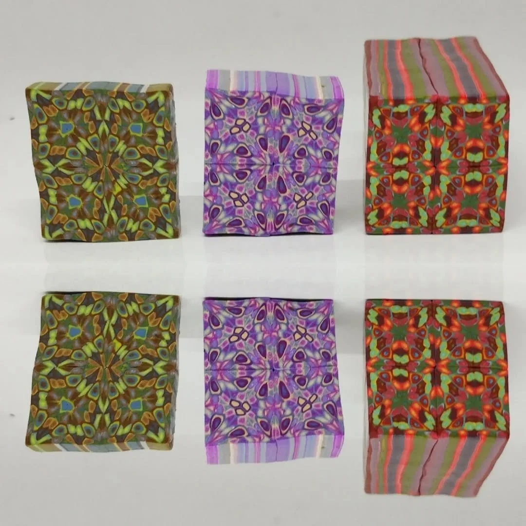 I have been making canes over the last week using Lisa Clarke's Jubilee Kaleidoscope cane tutorial.

Not sure what other colour to make, maybe blue?  Let me know your ideas.

#lisaclarke #polymerclaycanes #kaleidoscopecane #colourfuljewellery #handma