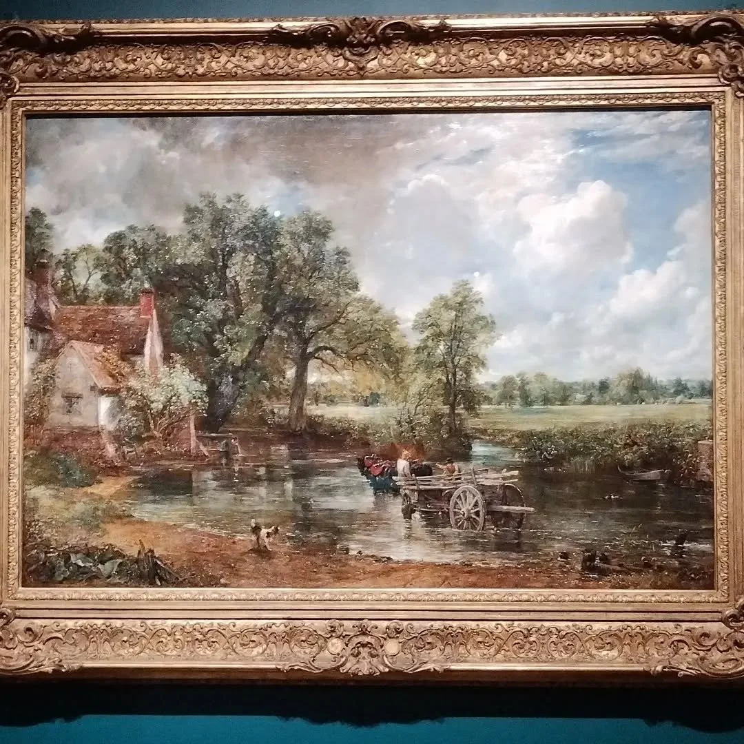 Had a lovely day visiting Christchurch Mansion in Ipswich to see the Constable 250 exhibition.
It's the first time that his most familiar work,

 The Hay Wain has been shown in Suffolk and it felt special to see the original up close after seeing it 