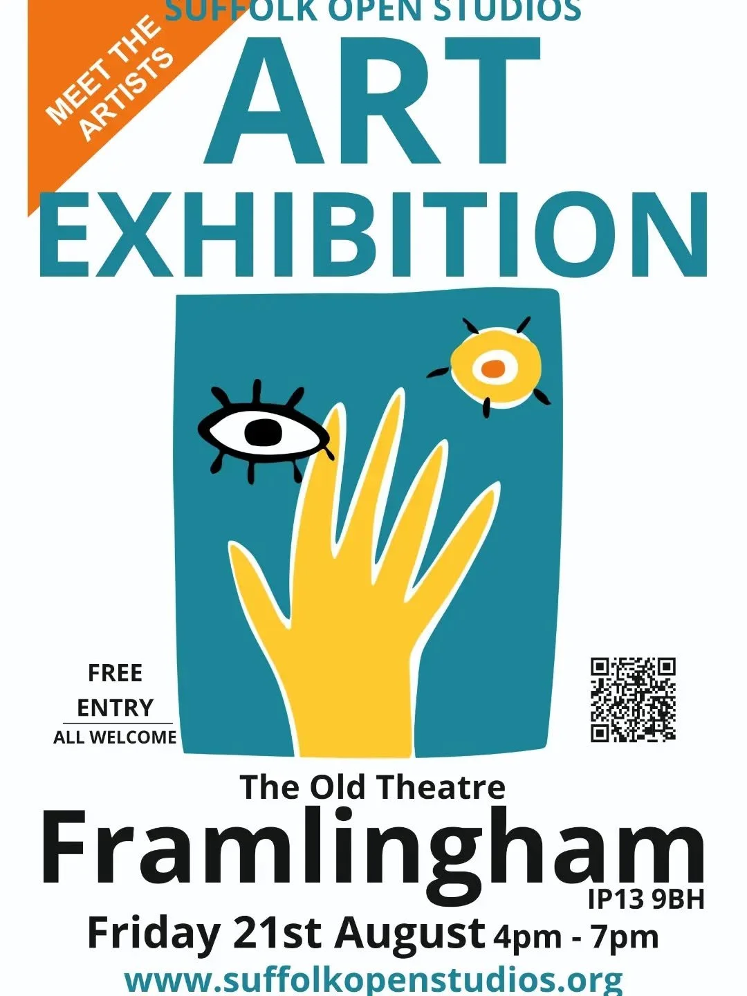 You are invited to 'Meet the Artists' tomorrow Friday 21st August at The Old Theatre, Framlingham, Suffolk between 4-7pm.

There are over 60 artists exhibiting, all local to Suffolk and the exhibition runs until Bank Holiday Monday 31st August.

Also