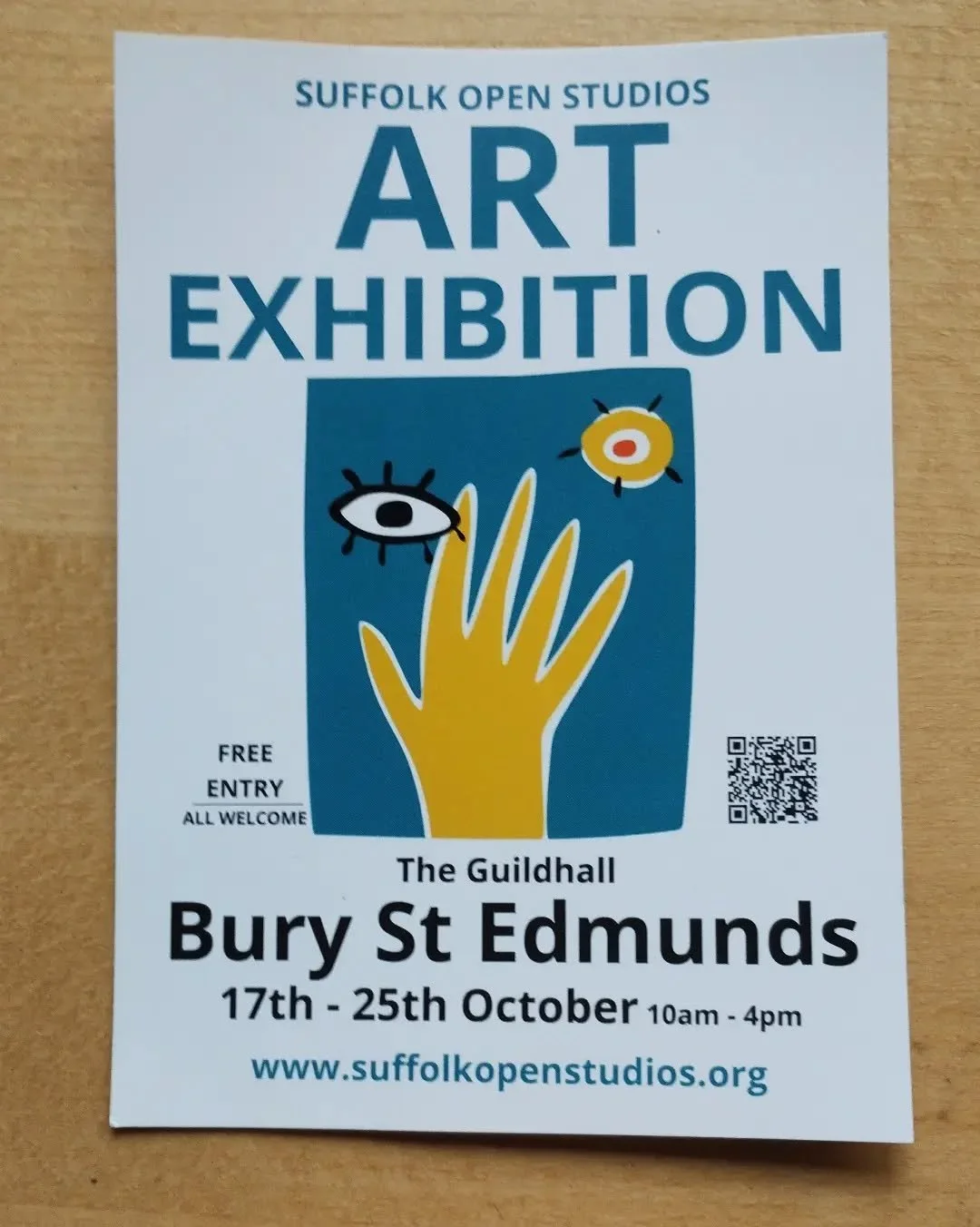 This announcement is a bit late, but I am exhibiting at The Guildhall, Bury St Edmunds until this Sunday 25th October. 

There are 53 artists taking part, all members of Suffolk Open Studios, producing not just paintings but ceramics, sculptures, gla