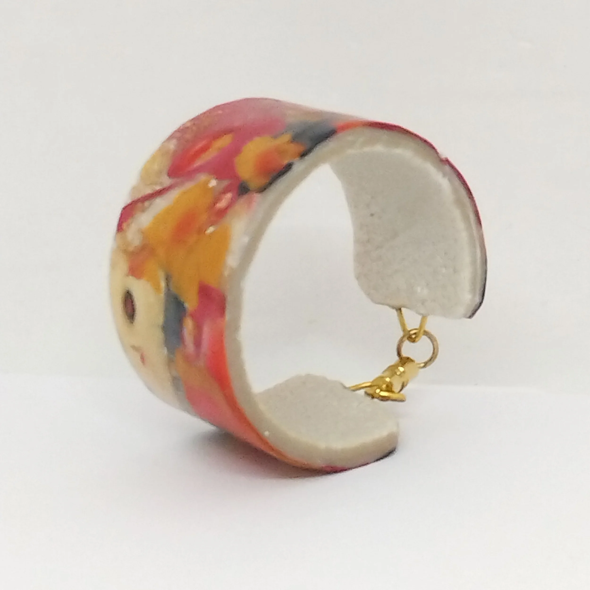 Red Mokume Gane bracelet