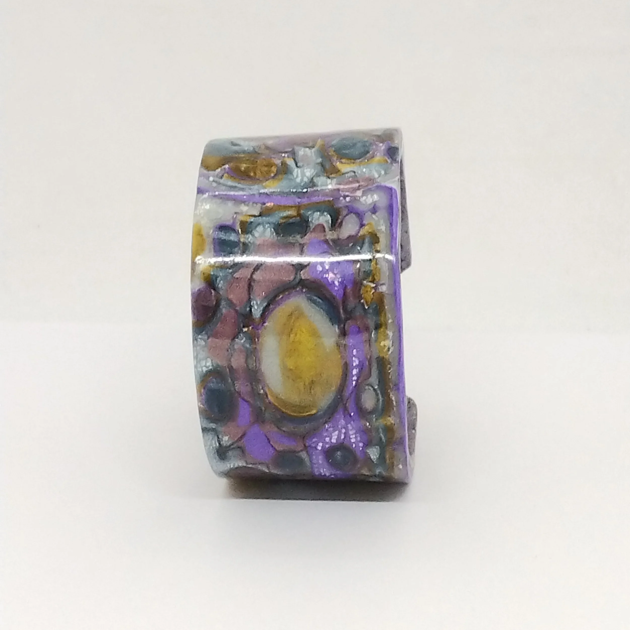 Purple Mokume Gane bracelet